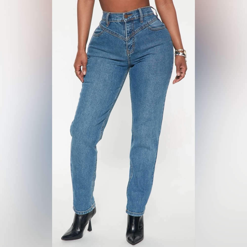 High waist denim jeans